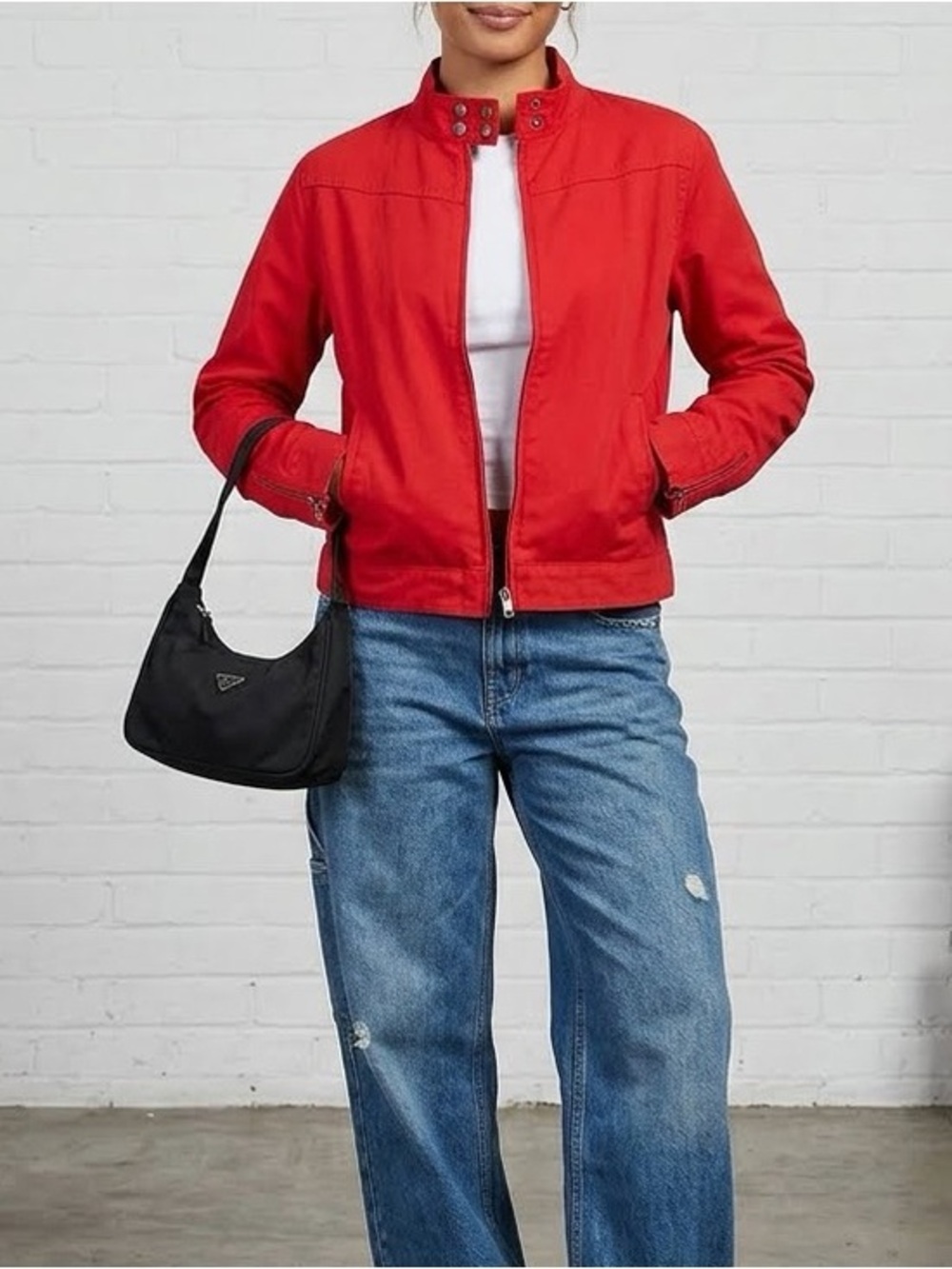 Vintage Y2K Dickies Girl Red Jacket, Size Small, VG condition